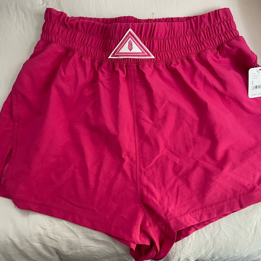 Women's Hot Pink Athletic Shorts - FP Movement Size L